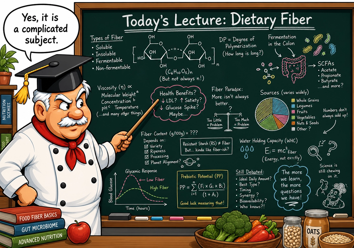 Chef lecturing on fiber