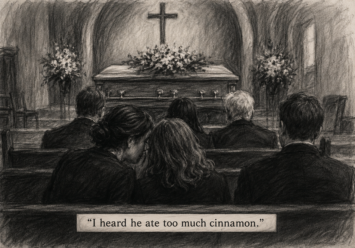 People at funeral