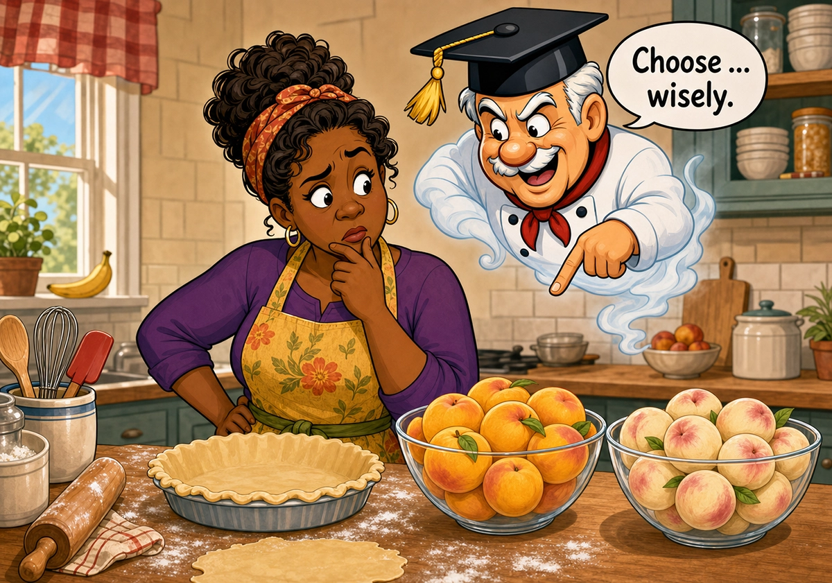 Yellow vs white peaches