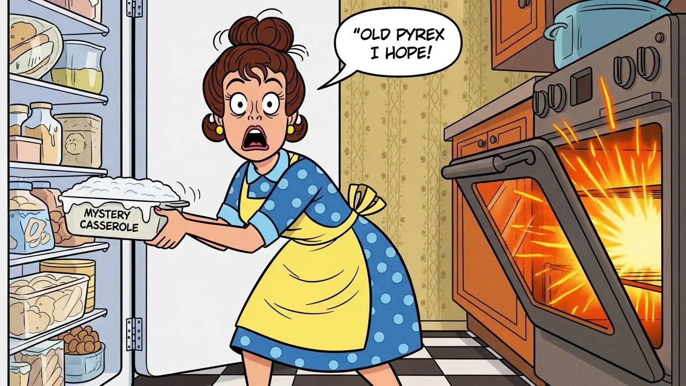 Putting pyrex dish in oven