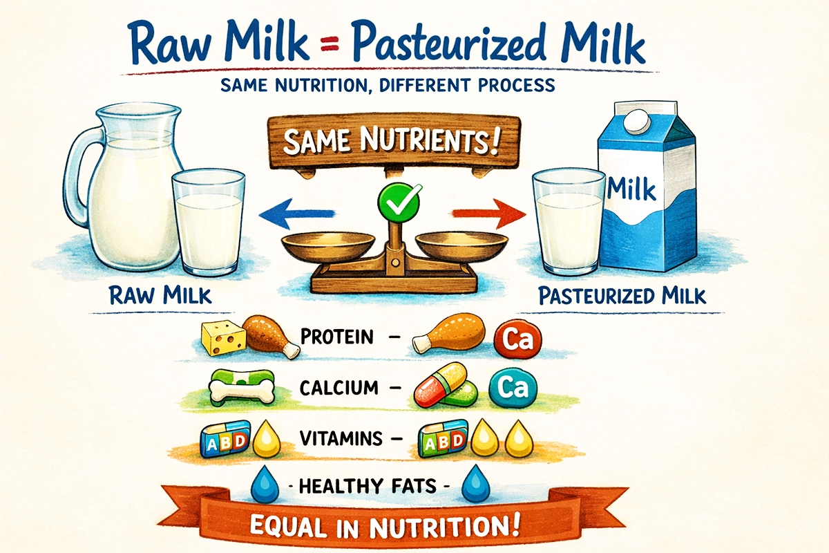 Raw milk nutrition
