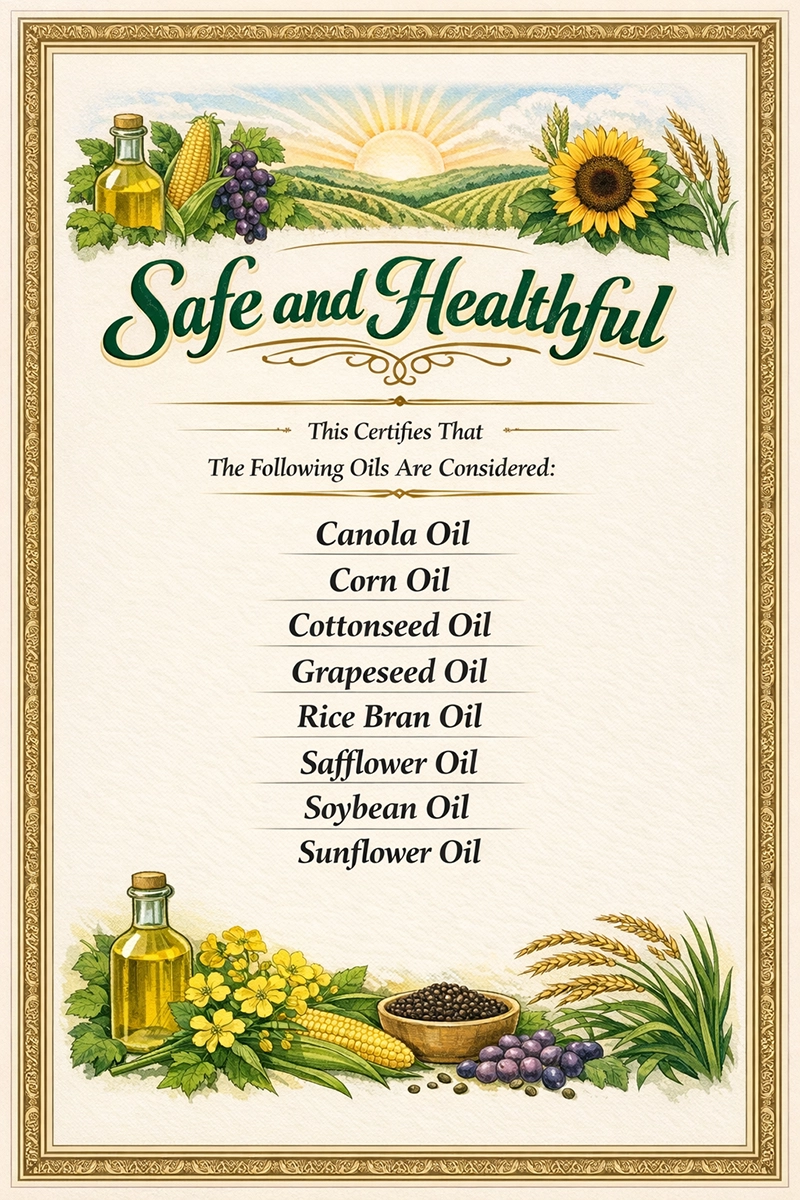 Seed oils healthy certificate